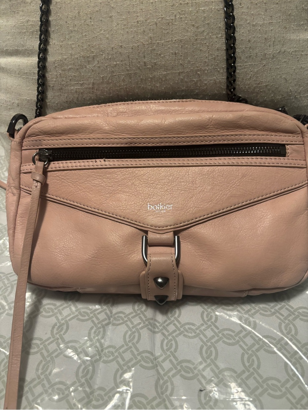 Botkier New York Blush Pink Leather Crossbody Bag